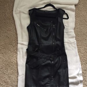 Venus faux leather zipper dress